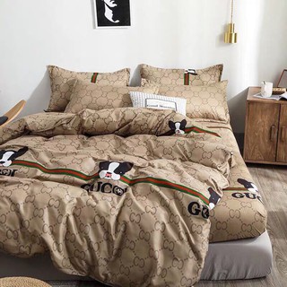 Bộ Chăn Ga Gối Cotton Poly 4 món - Bộ chăn ga, bộ ga giường drap nệm mền Happy Bedding