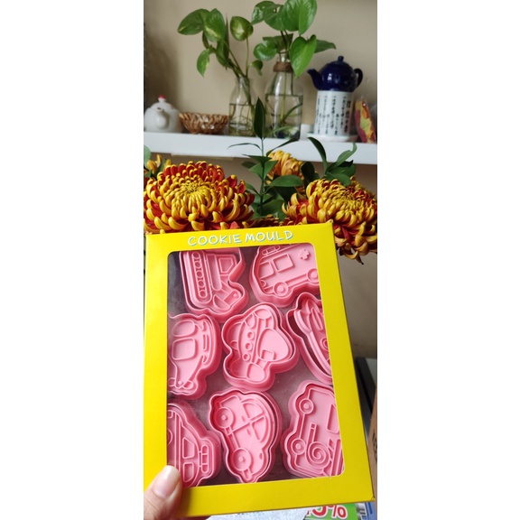 Set 6 Khuôn cắt Bánh Quy Hình Máy bay ô tô xe cẩu