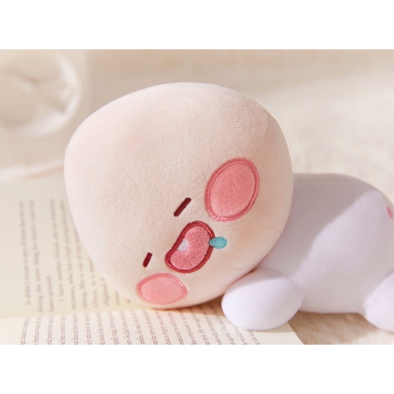 Cặp gấu bông đào rian em bé nằm ngủ chảy dãi miniso chính hãng