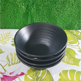 Tô nhựa melamine X16,17,18 màu nhám đen, nhà hàng sang trọng - Cao Cấp
