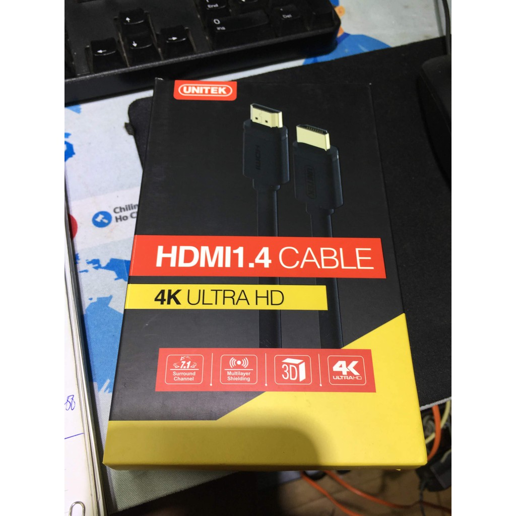 Cáp HDMI Unitek YC 137M 1.5m (Cáp xịn hỗ trợ 3D, 4K x 2K đạt độ phân giải Full HD,Bảo hành 12 tháng)