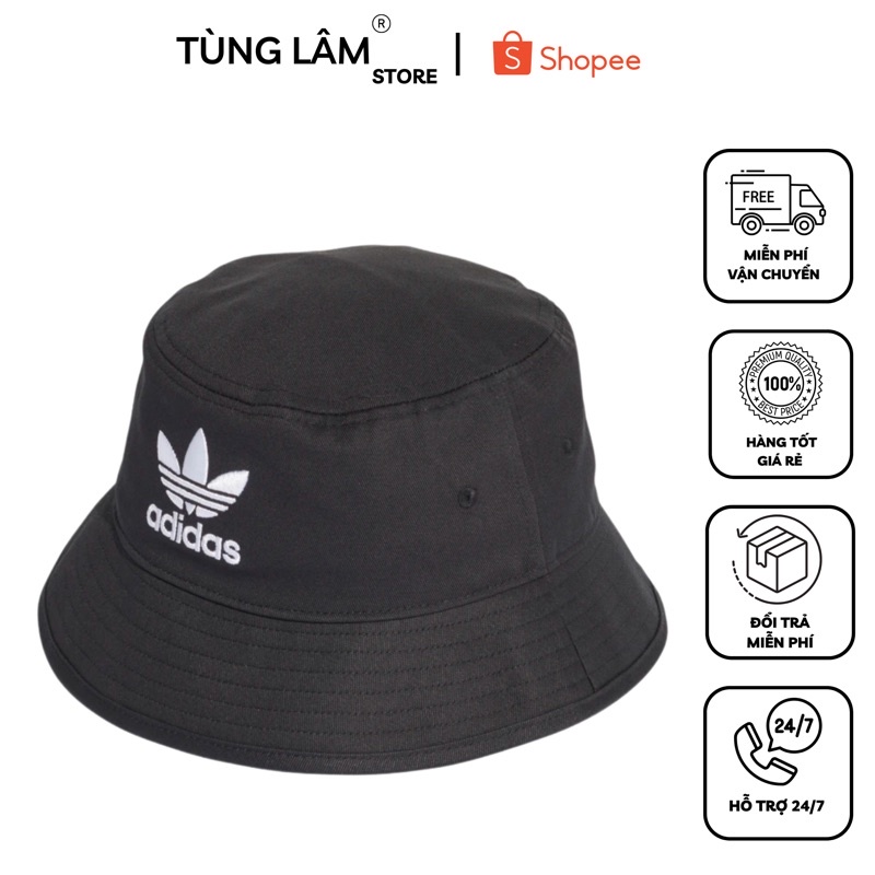Mũ bucket , Nón tai bèo thêu 3 lá thời trang nam nữ