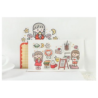 Sticker túi hình chibi loại 40 miếng