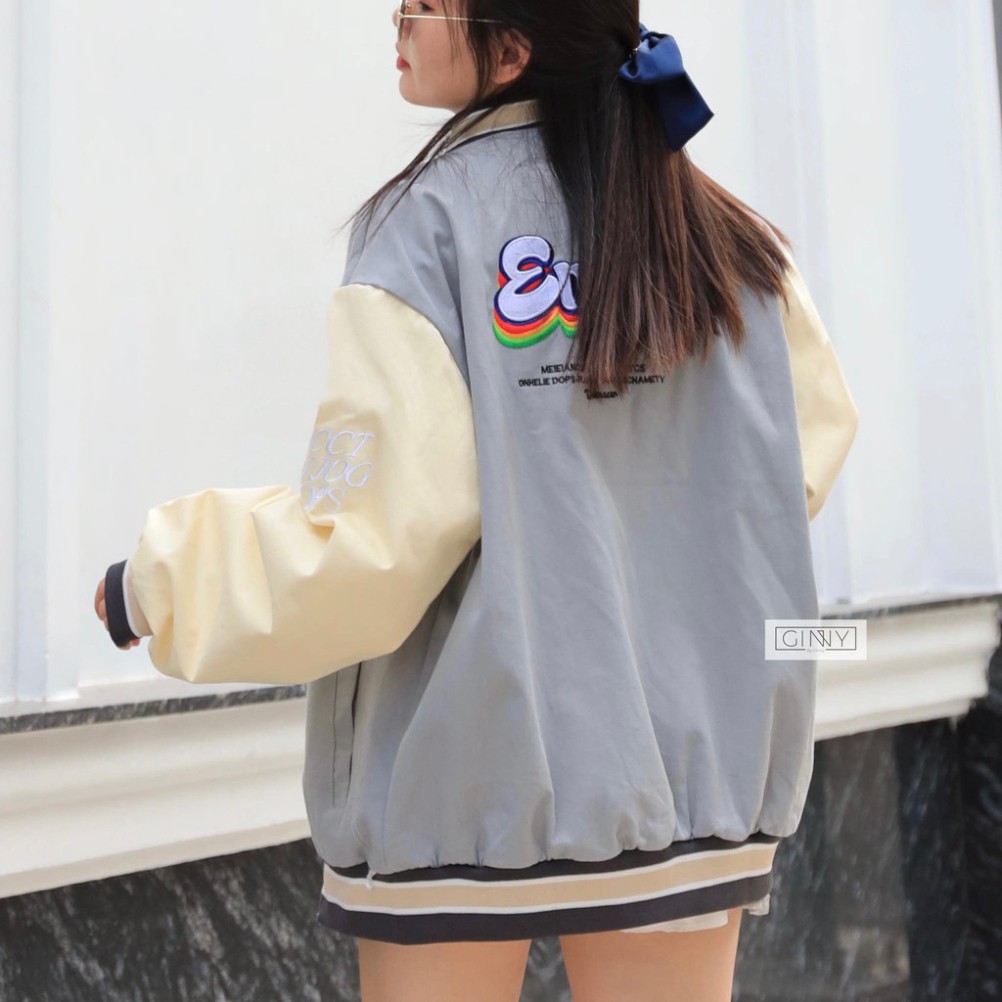 Áo Khoác Bomber Enjog TK 02| Khoác Bomber Nữ| Form Rộng| Áo Bóng Chày | BigBuy360 - bigbuy360.vn