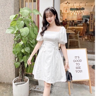 Đầm tay bồng đan dây eo Đầm dự tiệc Jna Official