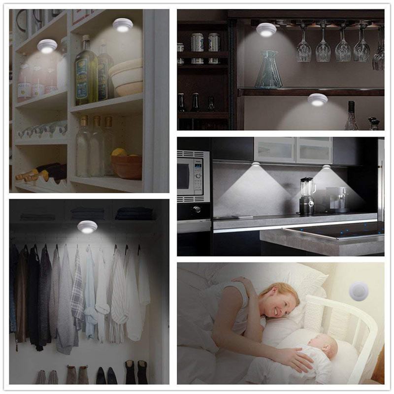 Set 5 bóng đèn LED RGB dán tường có thể điều khiển từ xa