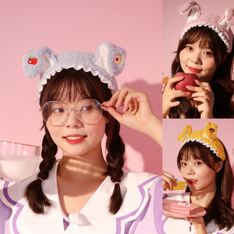 Băng Đô Tai Thỏ Co Dãn Xinh Xắn Cho Nữ