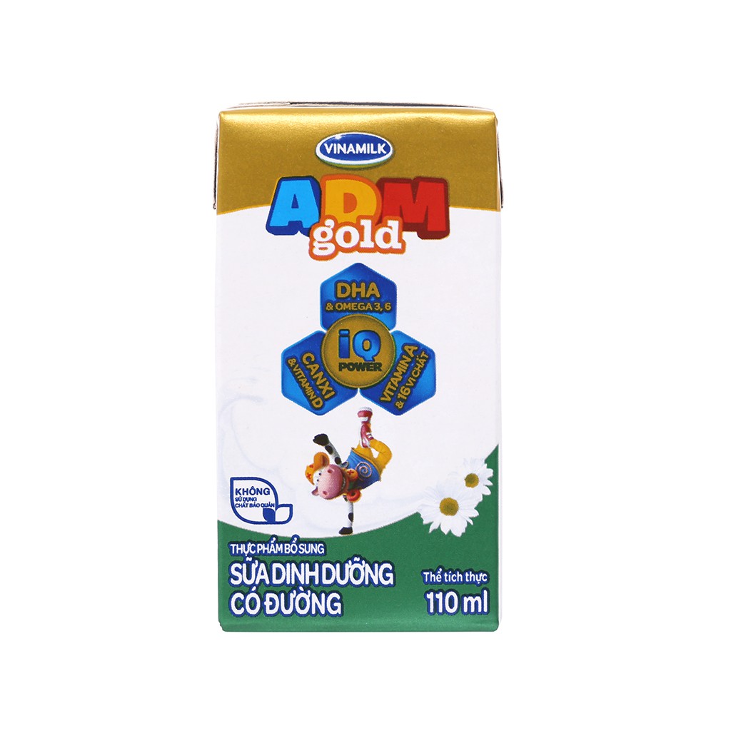Thùng 48 Hộp Sữa Tươi Tiệt Trùng Vinamilk 100% Có Đường 110ml