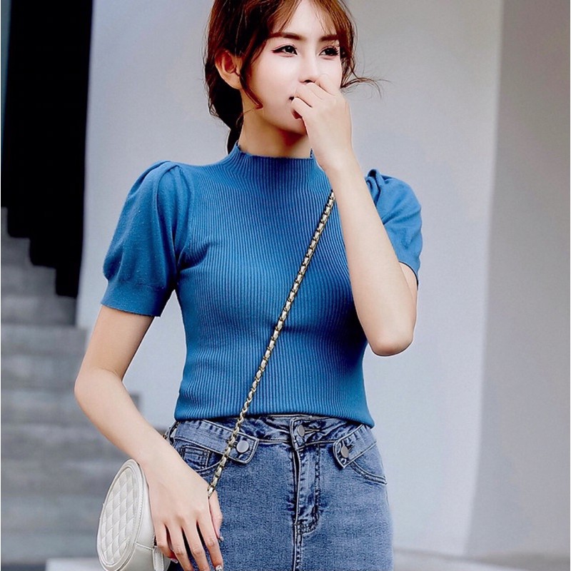 ÁO LEN CỘC TAY TRƠN TAY BỒNG ĐẸP 🤩 ÁO LEN NỮ TAY BỒNG LÔNG CỪU MỎNG | BigBuy360 - bigbuy360.vn