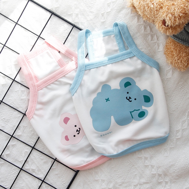 &lt;cutepethome&gt;Áo Thun Xuân Hè Cho Thú Cưng Họa Tiết Bichon Little Pomeranian