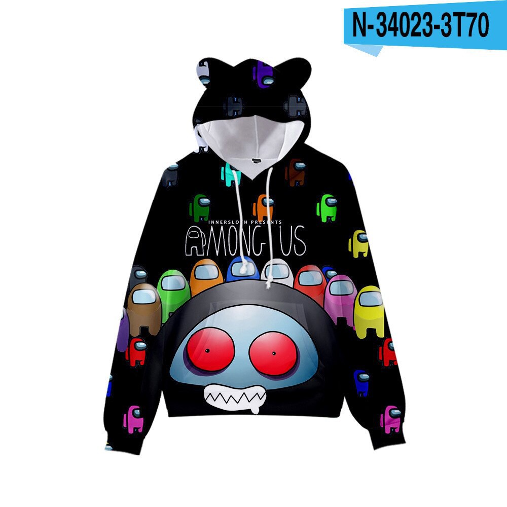 Áo Khoác Hoodie Gắn Tai Mèo Thiết Kế Mới 2020 Cá Tính Cho Nam