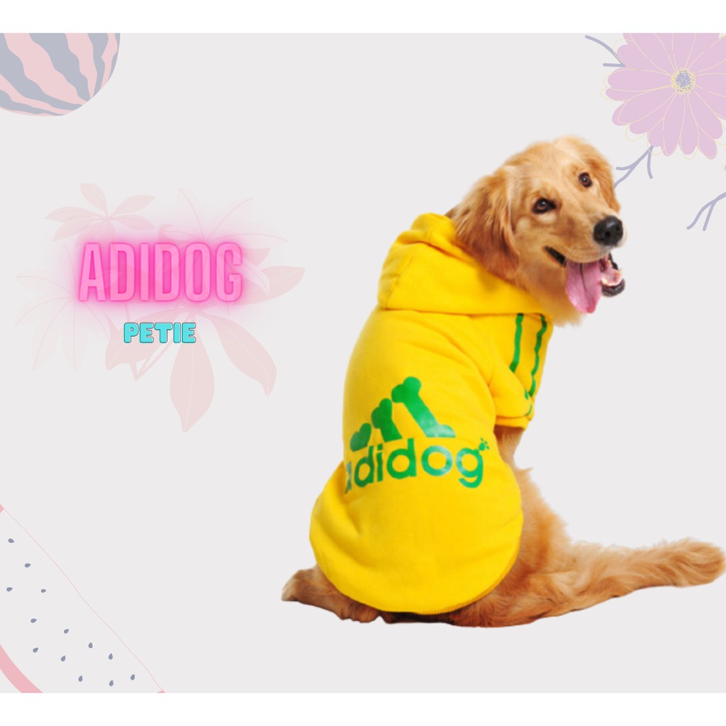 Áo ấm cho chó mèo Adidog hàng hiệu vải nỉ siêu ấm áp