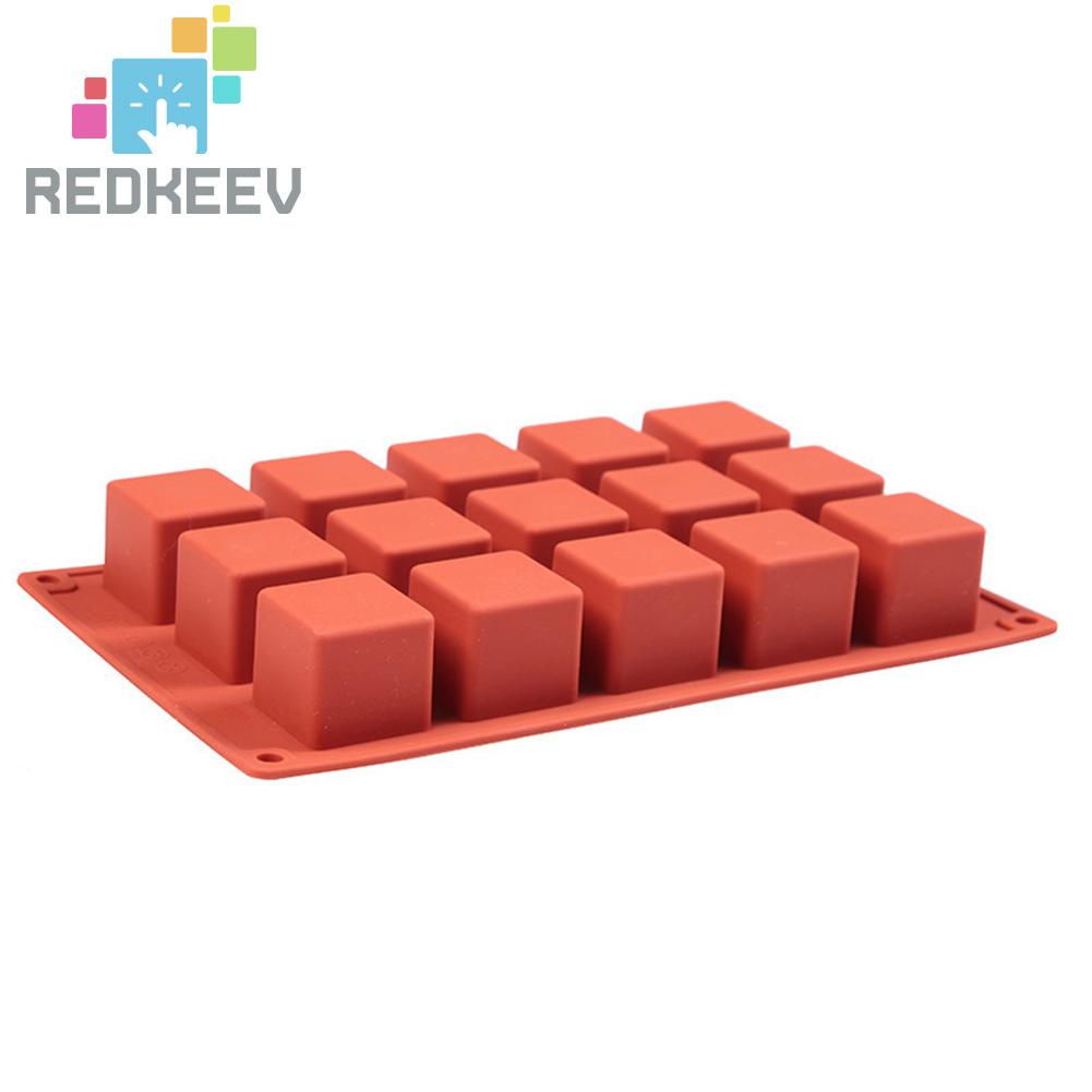 Khuôn Silicone Làm Bánh 15 Ô Vuông Tiện Dụng