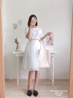 Chân váy lưới trơn (ảnh thật)