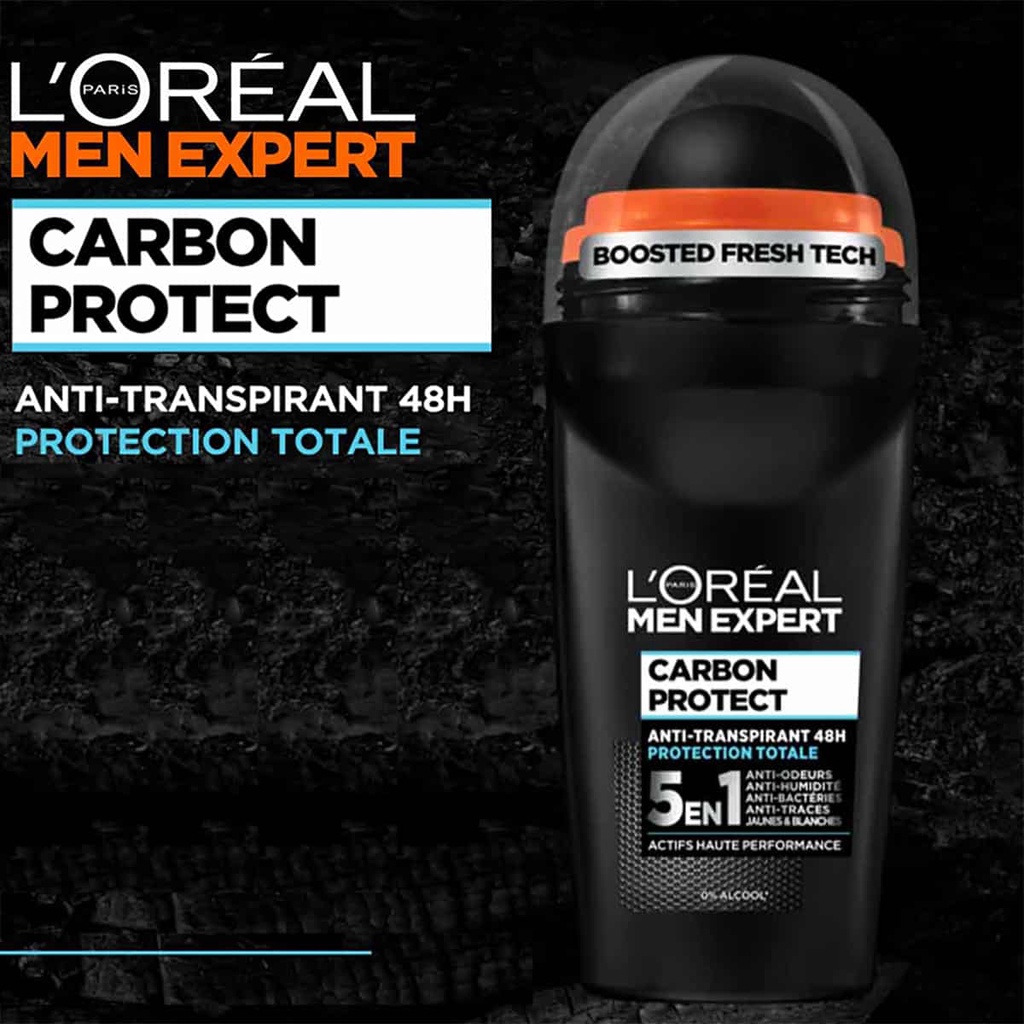 Lăn khử mùi Loreal Men Expert Carbon Protect 5in1 loại 50ml, Hàng Đức