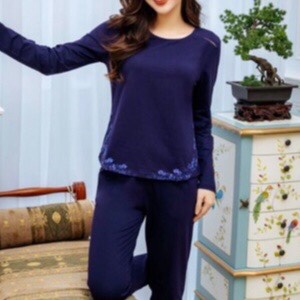 [CHÍNH HÃNG] Bộ ngủ trung niên thu đông cotton Wonner đẹp - Set mặc nhà nữ áo dài tay quần dài | BigBuy360 - bigbuy360.vn