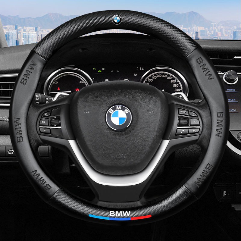 Bao Da Bằng Sợi carbon Gắn Vô Lăng Xe Hơi BMW F30 F20 F10 E34 E46 E60 E90 E36 X1 X3 X5 G20 G30