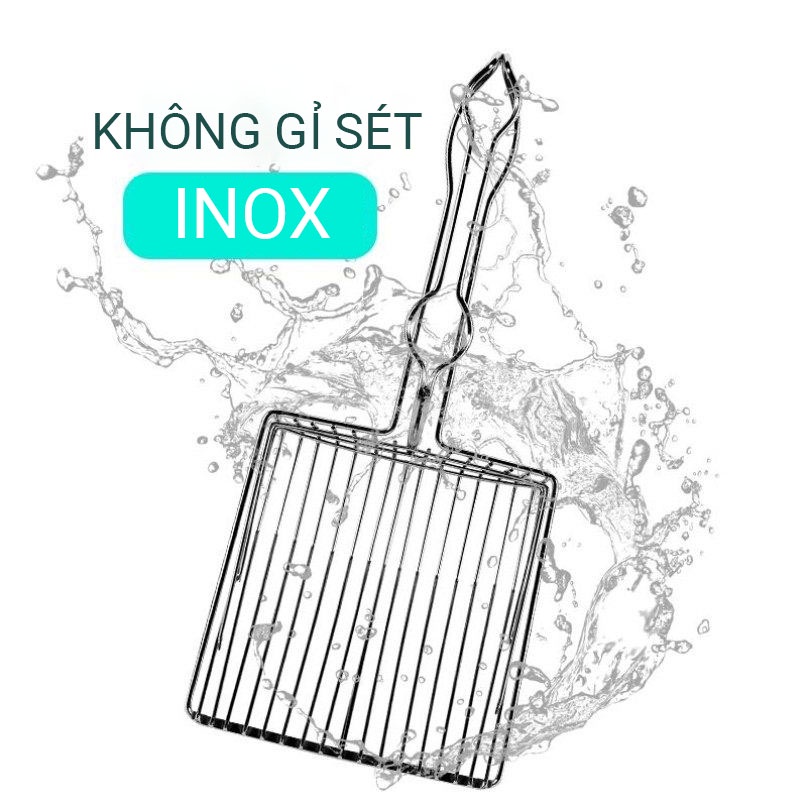 Xẻng Xúc Cát &amp; Xúc Hạt Cho Chó Mèo Cỡ Lớn Chất Liệu Kim Loại Không Gỉ XC8163 MIAOCAT