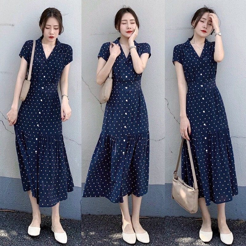 Đầm lụa bi xoè cánh dơi M.L.XL