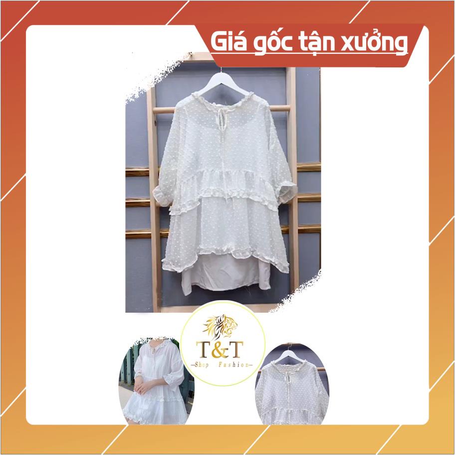 Set Áo Voan Đốm Lót Kèm Áo Lót Trong Babydoll Nhẹ Nhàng Nữ Tính xinh sắn [Có Video Và Ảnh Thật] tại LEO T VA T SP000111 | BigBuy360 - bigbuy360.vn