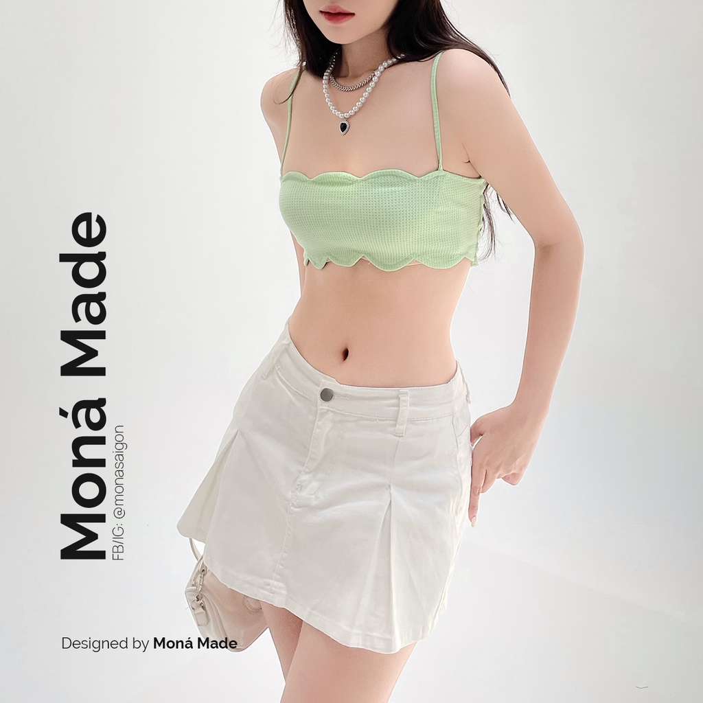 MONÁ Áo ống nữ có dây ôm body freesize SIA CROPTOP