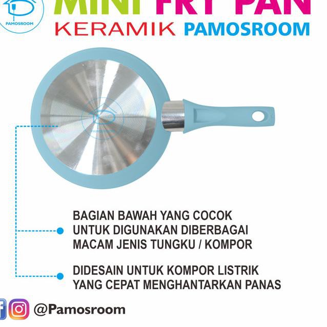 Drp Pamosroom Chảo Mini Chống Dính Họa Tiết Đá Cẩm Thạch 14cm