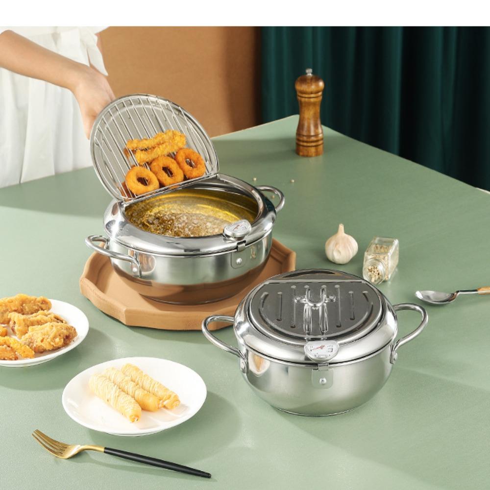 CONOPERY Nồi Chiên Sâu 20 / 24CM Chất Lượng Cao Kèm Nhiệt Kế Tiện Dụng