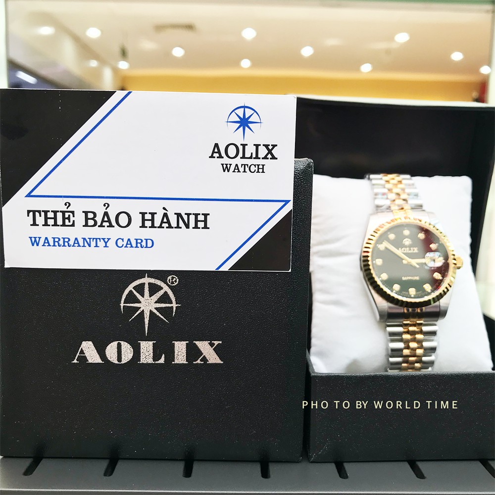 Đồng hồ nam Aolix 9147G Full Hộp ,Thẻ Bảo Hành Hãng, Kính Sapphire Chống Xước Chống Nước