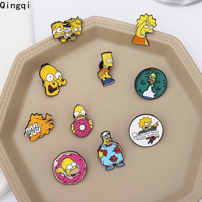 Ghim cài áo Miss Zoe hình nhân vật hoạt hình The Simpsons vui nhộn