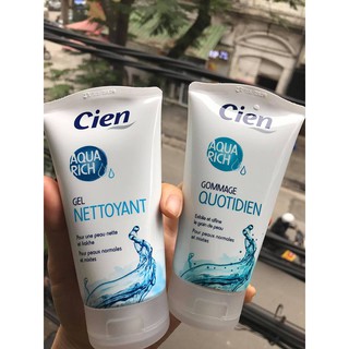 Bộ sản phẩm sữa rửa mặt và tẩy da chết Cien