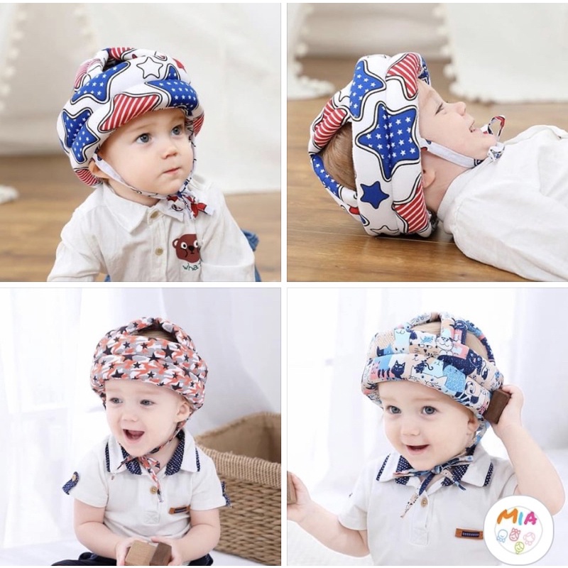 Mũ nón bảo vệ đầu cho bé tập ngồi bò đi và đứng