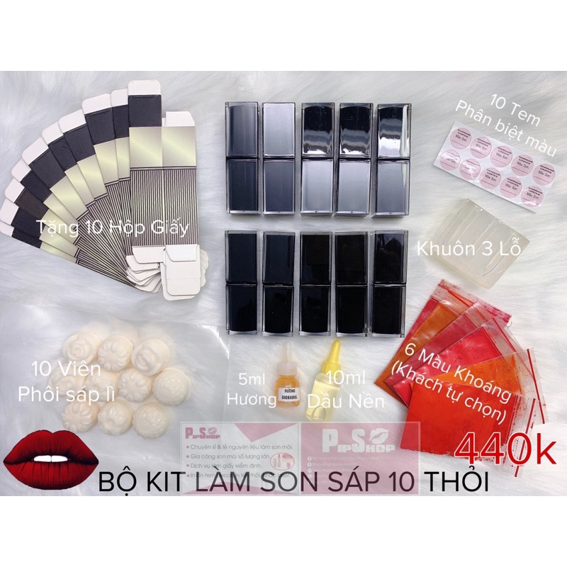 BỘ KIT LÀM SON SÁP CAO CẤP HANDMADE