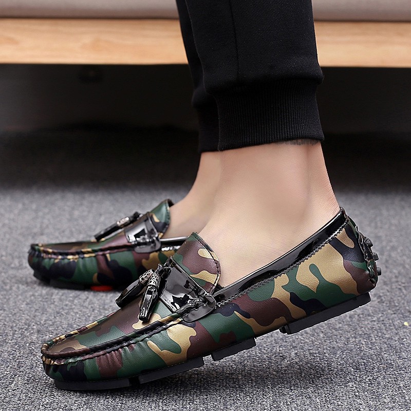 Giày lười cho nam in họa tiết camo | BigBuy360 - bigbuy360.vn