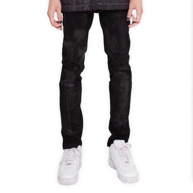 Quần Jeans DESTRUCTION Basic Đen Wax