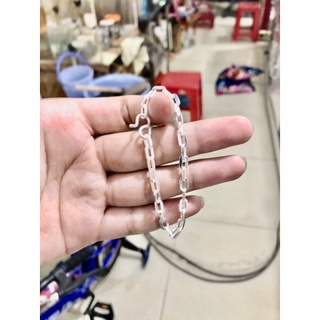 Lắc tay bạc kiểu mắc xích bạc 100% dài 15cm giá 220k nặng 1.5 chỉ dài 18cm giá 260k nặng 2.0 chỉ