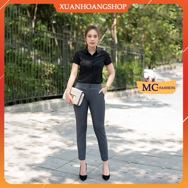 Quần Tây Nữ Mc Fashion Dáng Quần Âu Nữ, Kiểu Công Sở, Lưng Cao, Ống Côn, 3 Màu Đẹp(Đen, Xanh Tím Than, Ghi Xám) Q0279 | BigBuy360 - bigbuy360.vn