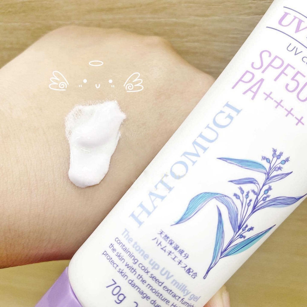 Gel Chống Nắng Cấp Ẩm, Nâng Tông Chiết Xuất Ý Dĩ Hatomugi UV Care &amp; Tone Up SPF50+ PA++++ 70Gr