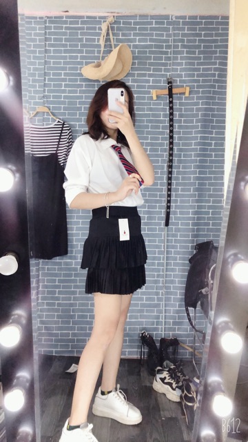 Chân váy xếp li hai tầng⚡️FREESHIP EXTRA⚡️ | BigBuy360 - bigbuy360.vn