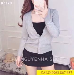 Áo khoác len nút bọc