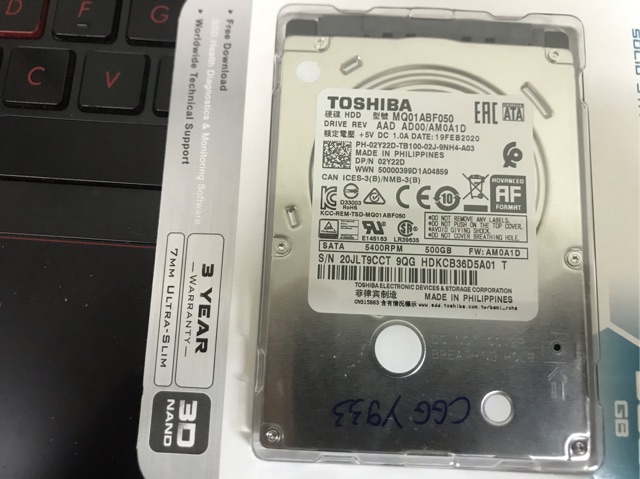 Ổ cứng TOSHIBA dung lượng 500Gb cho laptop