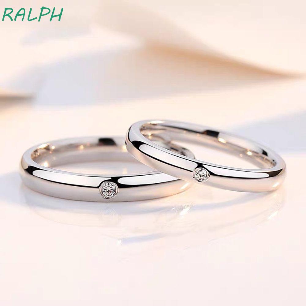 Ralph Nhẫn Cặp Đôi Hoạt Hình Vintage Đơn Giản Có Thể Điều Chỉnh Làm Quà Tặng Lễ Tình Nhân Nam Và Nữ