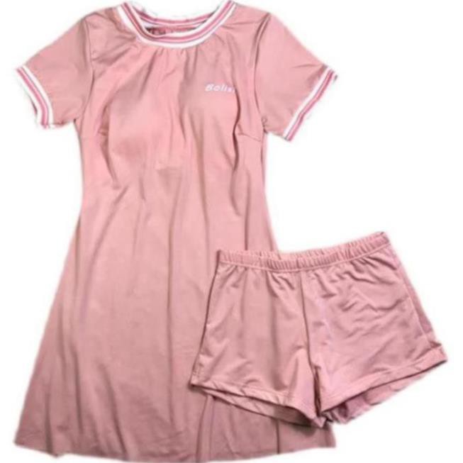 Bộ Đồ Bơi Nữ, Một Mảnh, Tay Ngắn Có Đệm Ngực Liền Áo, Chân Váy, Có Quần Boxer Trong, Tôn Dáng, Đáng Yêu | BigBuy360 - bigbuy360.vn