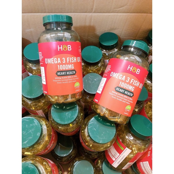 Viên dầu cá Omega3 Fish oil 1000mg ổn định tim mạch, tăng cường thị lực - Wellstoreuk89