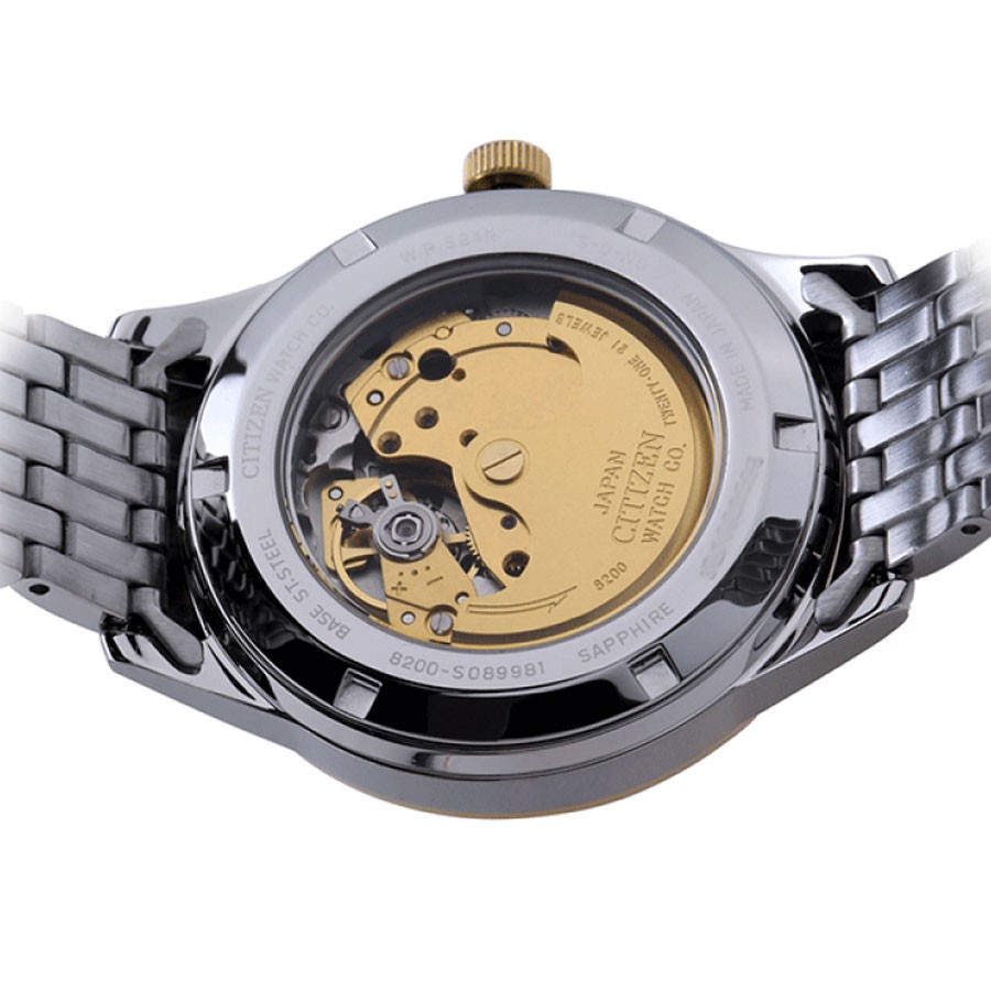 Đồng Hồ Nam Citizen Dây Thép Không Gỉ NH7504-52E - Mặt Đen (Sapphire)