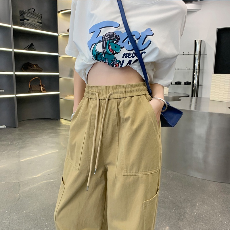 【ZHELIHANGFEI】Quần dài làm việc của Hàn Quốc, quần thẳng quần bình thường, co giãn phong cách cổ điển.