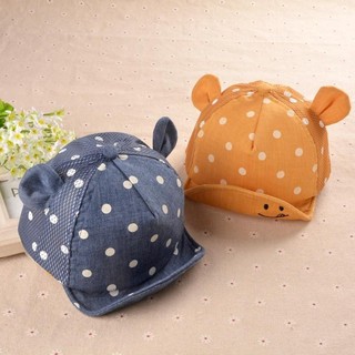 Nón Snapback hoạ tiết chấm bi phong cách bóng chày cho bé