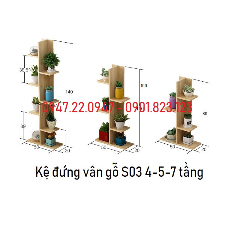 Kệ Sách Đứng - Kệ Để Chậu Cây - Kệ Đa Năng 5 Tầng Hàng Cao Cấp Vân Gỗ Chống Trầy.