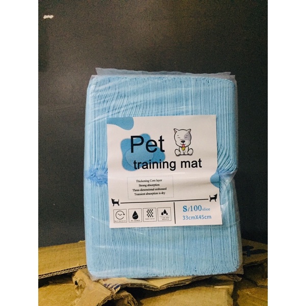 Tã lót cho chó mèo, tã cho cún thú cưng đi vệ sinh vào khay thảm chuồng bằng giấy siêu thấm 50, 100 tấm miếng