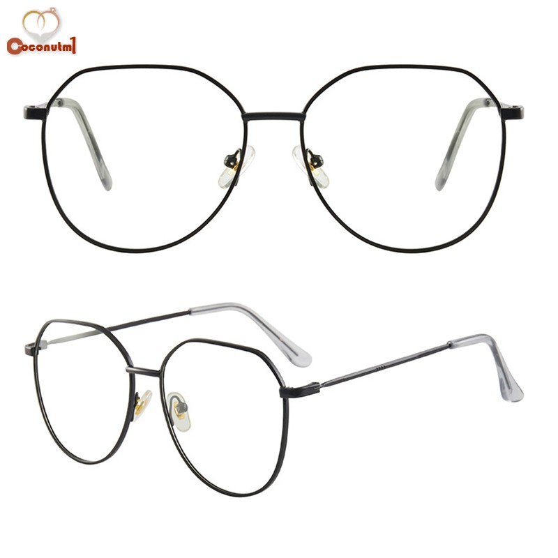 C New smart color-changing anti-blue light glasses frame metal polygon net red outdoor fishing eye protection sunshade flat mirror