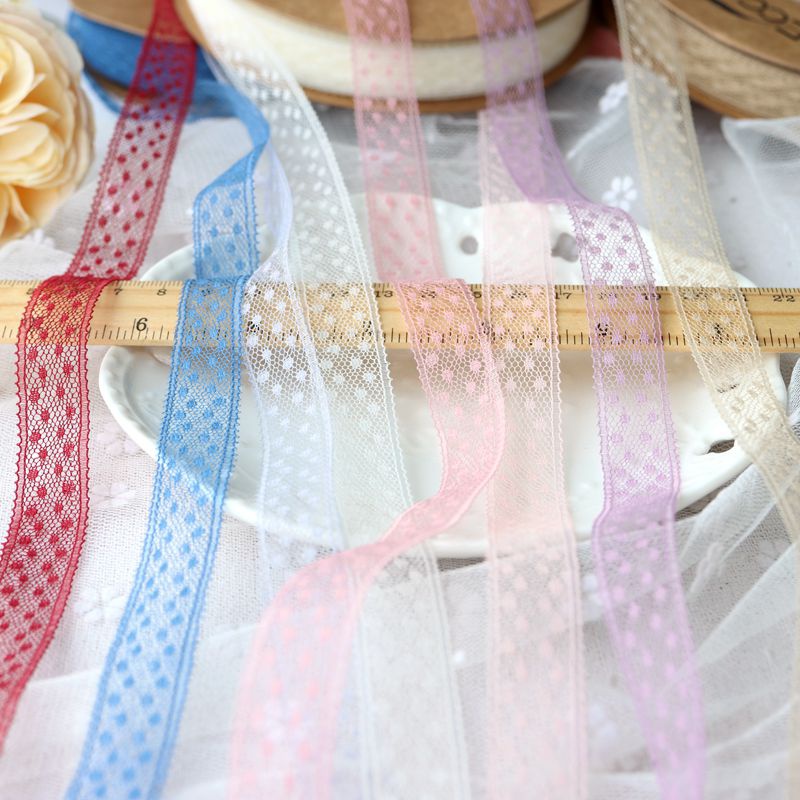 Dây ruy băng in họa tiết chấm mi dùng làm đồ thủ công / may vá diy